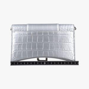 Pre-owned Balenciaga Hourglass Silver Leather shoulderbag | stylenewstar