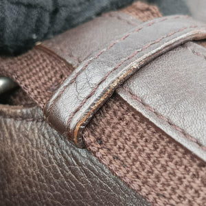 Pre-owned Christian Dior Street Chic Messenger Brown ×Beige Jacquard Canvas×Leather shoulderbag | stylenewstar