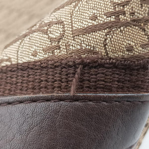 Pre-owned Christian Dior Street Chic Messenger Brown ×Beige Jacquard Canvas×Leather shoulderbag | stylenewstar