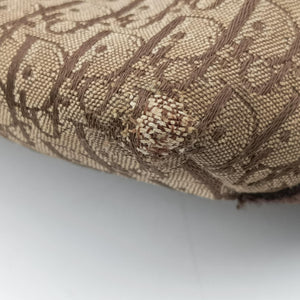 Pre-owned Christian Dior Street Chic Messenger Brown ×Beige Jacquard Canvas×Leather shoulderbag | stylenewstar