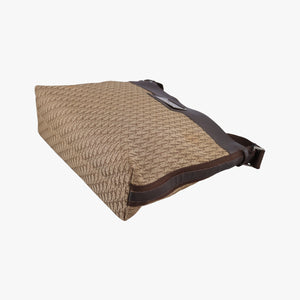 Pre-owned Christian Dior Street Chic Messenger Brown ×Beige Jacquard Canvas×Leather shoulderbag | stylenewstar