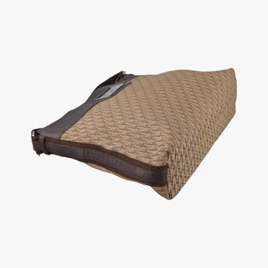 Pre-owned Christian Dior Street Chic Messenger Brown ×Beige Jacquard Canvas×Leather shoulderbag | stylenewstar