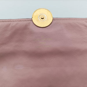 Pre-owned Louis Vuitton Portefeuille FLORE Chain brown×ROSE BALLERIN Monogram Canvas×calf leather M67405 shoulderbag | stylenewstar