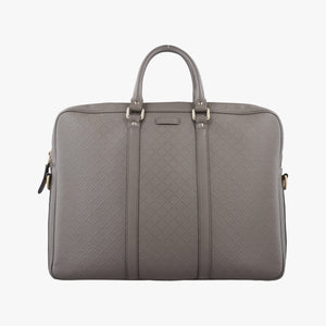 Pre-owned Gucci Diamante Grey Leather 208463 handbag | stylenewstar