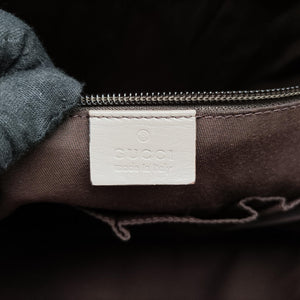 Pre-owned Gucci Diamante Grey Leather 208463 handbag | stylenewstar