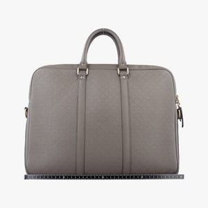 Pre-owned Gucci Diamante Grey Leather 208463 handbag | stylenewstar