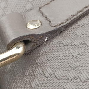 Pre-owned Gucci Diamante Grey Leather 208463 handbag | stylenewstar
