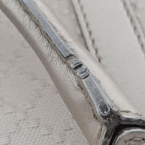 Pre-owned Gucci Diamante Grey Leather 208463 handbag | stylenewstar