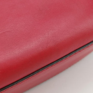 Pre-owned Gucci Lady Web Red Leather 380573 shoulderbag | stylenewstar