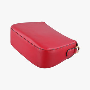 Pre-owned Gucci Lady Web Red Leather 380573 shoulderbag | stylenewstar