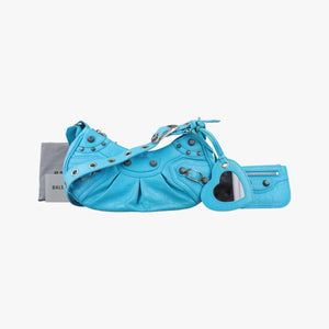 Vintage Balenciaga Le Cagole Blue Leather shoulderbag | stylenewstar