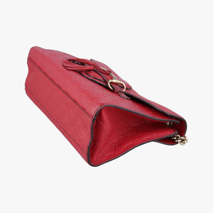 Pre-owned Gucci Emily Red Leather 295402 shoulderbag | stylenewstar
