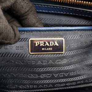 Secondhand Prada Galleria Blue SAFFIANO Leather BN2274 shoulderbag | stylenewstar
