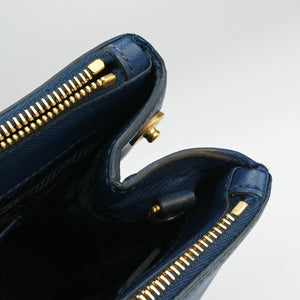 Secondhand Prada Galleria Blue SAFFIANO Leather BN2274 shoulderbag | stylenewstar