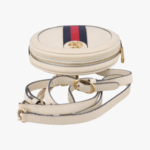 Pre-owned Gucci Ophidia White×red×navy Leather 598661 backpack/rucksack | stylenewstar