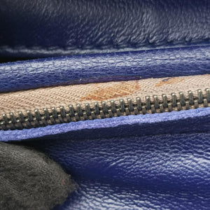 Pre-owned Bottega Veneta Intrecciato Olimpia Navy lambskin shoulderbag | stylenewstar
