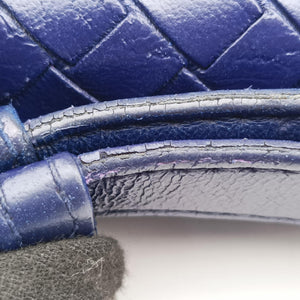 Pre-owned Bottega Veneta Intrecciato Olimpia Navy lambskin shoulderbag | stylenewstar