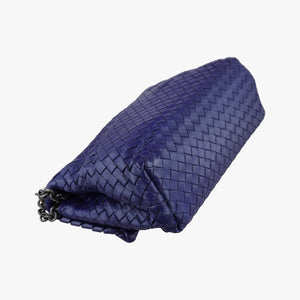 Pre-owned Bottega Veneta Intrecciato Olimpia Navy lambskin shoulderbag | stylenewstar
