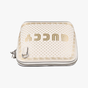 Vintage Gucci SEGA collaboration GUCCY print White Leather 511189 shoulderbag | stylenewstar