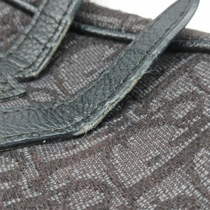 Pre-owned Christian Dior Saddle Black Jacquard bum bag/waist bag | stylenewstar