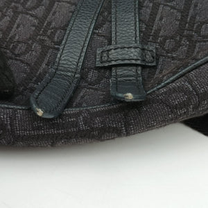 Pre-owned Christian Dior Saddle Black Jacquard bum bag/waist bag | stylenewstar