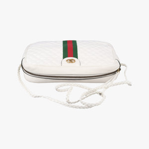 Pre-owned Gucci GG Marmont Pochette White Leather 541051 shoulderbag | stylenewstar