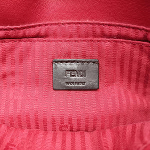 Pre-owned Fendi Fendista Pochette Red Leather 8M0276 shoulderbag | stylenewstar