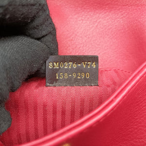Pre-owned Fendi Fendista Pochette Red Leather 8M0276 shoulderbag | stylenewstar