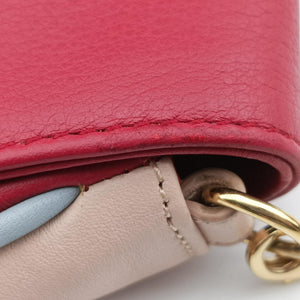 Pre-owned Fendi Fendista Pochette Red Leather 8M0276 shoulderbag | stylenewstar