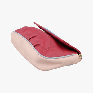 Pre-owned Fendi Fendista Pochette Red Leather 8M0276 shoulderbag | stylenewstar