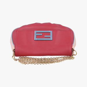 Pre-owned Fendi Fendista Pochette Red Leather 8M0276 shoulderbag | stylenewstar