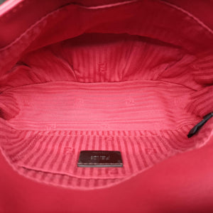 Pre-owned Fendi Fendista Pochette Red Leather 8M0276 shoulderbag | stylenewstar
