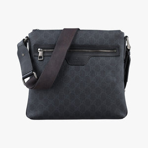 Pre-owned Gucci GG Supreme Black PVC coated canvas 322279 shoulderbag | stylenewstar