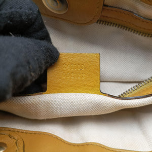 Secondhand Gucci GG Running Beige×Yellow canvas×leather 247183 handbag | stylenewstar