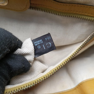 Secondhand Gucci GG Running Beige×Yellow canvas×leather 247183 handbag | stylenewstar
