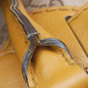 Secondhand Gucci GG Running Beige×Yellow canvas×leather 247183 handbag | stylenewstar