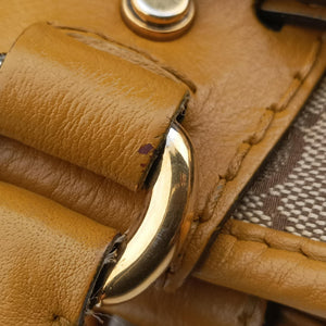 Secondhand Gucci GG Running Beige×Yellow canvas×leather 247183 handbag | stylenewstar