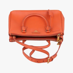 Vintage Prada Galleria Orange SAFFIANO Leather BN1844 shoulderbag | stylenewstar