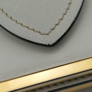 Pre-owned Prada Astrology Cahier White×Black Saffiano leather×Leather shoulderbag | stylenewstar