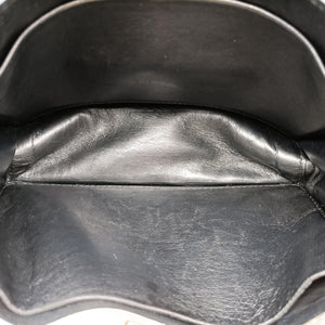 Pre-owned Prada Astrology Cahier White×Black Saffiano leather×Leather shoulderbag | stylenewstar