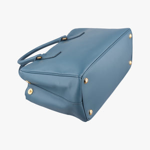 Pre-owned Prada Galleria Blue SAFFIANO Leather BN1786 handbag | stylenewstar