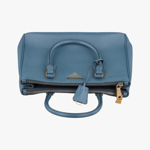Pre-owned Prada Galleria Blue SAFFIANO Leather BN1786 handbag | stylenewstar