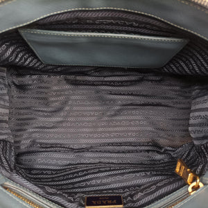 Pre-owned Prada Galleria Blue SAFFIANO Leather BN1786 handbag | stylenewstar