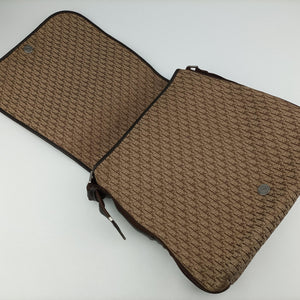 Pre-owned Christian Dior Street Chic Messenger Brown ×Beige Jacquard Canvas×Leather shoulderbag | stylenewstar