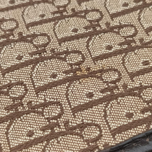 Pre-owned Christian Dior Street Chic Messenger Brown ×Beige Jacquard Canvas×Leather shoulderbag | stylenewstar