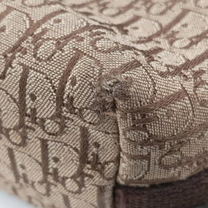 Pre-owned Christian Dior Street Chic Messenger Brown ×Beige Jacquard Canvas×Leather shoulderbag | stylenewstar