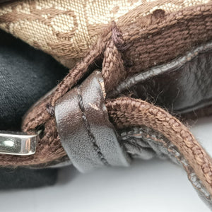 Pre-owned Christian Dior Street Chic Messenger Brown ×Beige Jacquard Canvas×Leather shoulderbag | stylenewstar