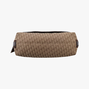 Pre-owned Christian Dior Street Chic Messenger Brown ×Beige Jacquard Canvas×Leather shoulderbag | stylenewstar