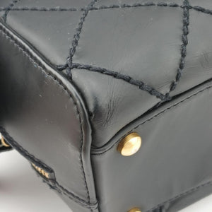 Pre-owned Chanel Wild Stitch Black Leather A14693 handbag | stylenewstar