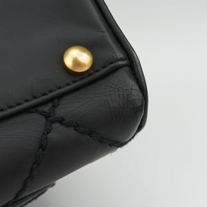 Pre-owned Chanel Wild Stitch Black Leather A14693 handbag | stylenewstar